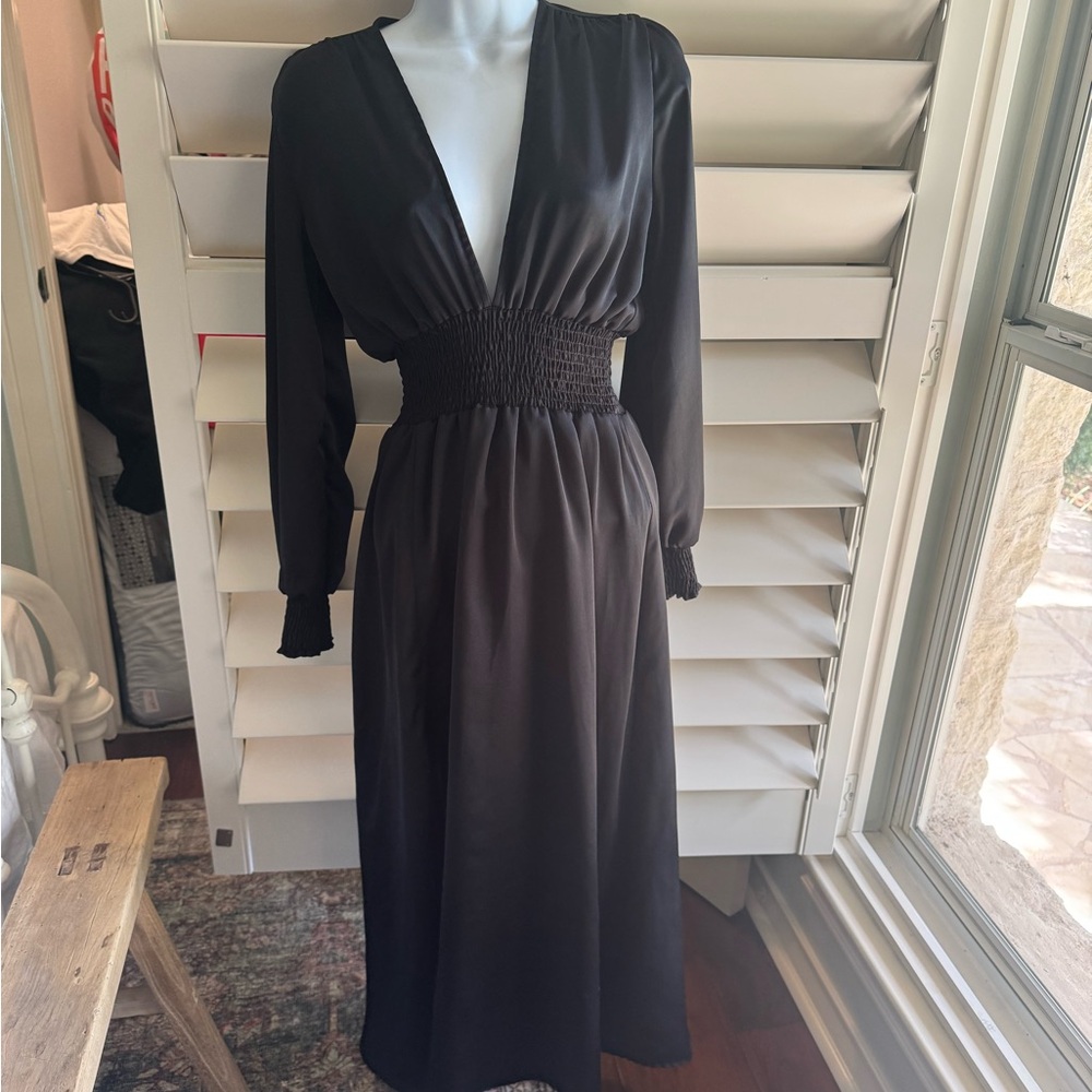 NWT Black Long Sleeve Dress Maxi Dress